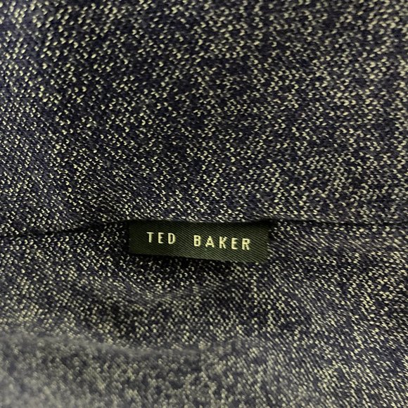 Mens Ted Baker Tee Shirt Cotton Blend Purple Small w/Pocket - Picture 6 of 7